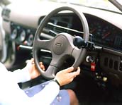 手動式教習車の内部